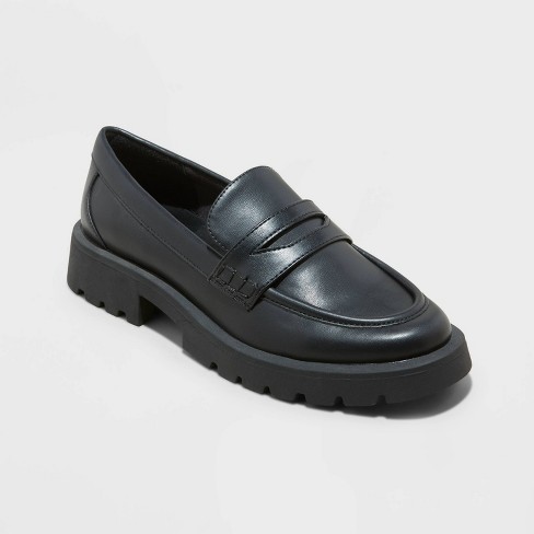 Women's Archie Loafer Flats - A New Day™ Black 9 : Target