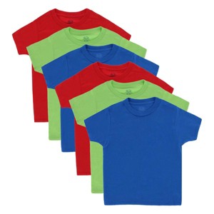 Fruit of the Loom Toddler Boy's Crewneck T-Shirt Assorted (6 Pack) - 1 of 4