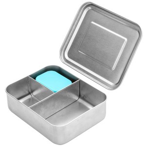 WeeSprout 18/8 Stainless Steel Bento Box - 3 Compartment Lunch Box, for Kids & Adults - 1 of 4