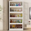 Character Display Cabinet, Bamboo Display Cabinet, 5 Layers Dustproof Storage Cabinet, Large Capacity, Suitable for Cartoon Toys, LEGO, POP MART - 2 of 4