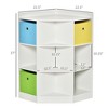 Vynxaria Kids Corner Cabinet - Cubby Toy Storage Organizer with Three Baskets for Playroom, Bedroom, and Living Room in White - 4 of 4