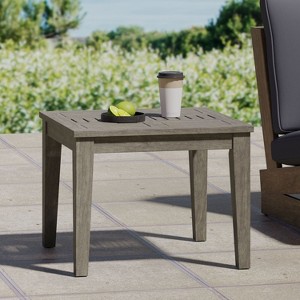 NicBex 20" Square Acacia Wood Outdoor End Table,Transitional Style Patio Side Table,Accent Table for Deck & Garden,Outdoor Furniture - 1 of 4