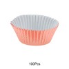 Unique Bargains Solid Color Disposable Baking Cups Aluminum Foil Greaseproof Paper 1.97"x1.18" 100 Pcs - 4 of 4