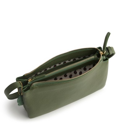 Vera Bradley Women's Leather Foxbury Crossbody Bag Bronze Green — фото 2