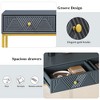 KTMBDW Console Table, Entryway Table with 2 Drawers and Metal Legs, Modern Narrow Sofa Table, Side Table for Hallway, Bedroom, Living Room - 4 of 4