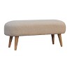TiramisuBest Contemporary Bench in Silver Metal and Camel Faux Leather, 18.0"L Entryway Bench - 2 of 4