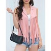 Whizmax Women's Tassel Vest Hippie Faux Suede Rivets Sleeveless Costume Fringe Jacket - 4 of 4