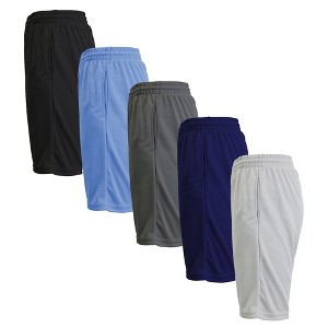 Jump Start Men's 5-Pack Lightweight Breathable Moisture Wicking Mesh Shorts - 1 of 4