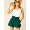 Allegra K Women's High Waist Bow Tie Short Paper Bag Shorts - image 2 of 4