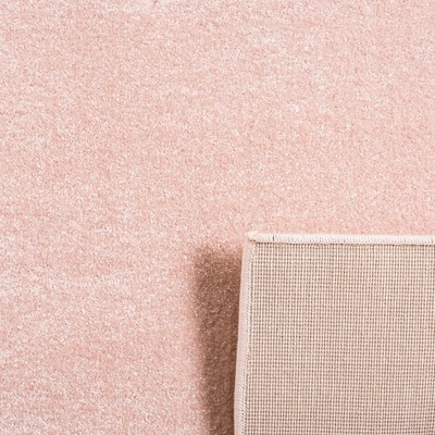 Pink/Ivory Hand-Knotted Square Kids Rug, Synthetic, 39" x 63"