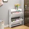 YIYIBYUS 3 Tier Free Standing Shoe Storage Cabinet With 2 Flip Door - 2 of 4