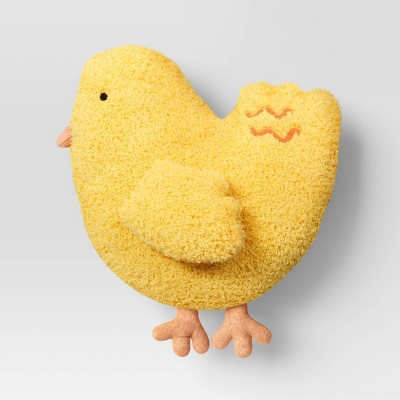 Shaped Chicken Easter Throw Pillow Yellow - Room Essentials™
