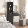 SKRAN Multi-Layer Storage Hair Desk, Modern Simple Design with Large Storage Space for Bedroom or Barbershop Use - 2 of 4