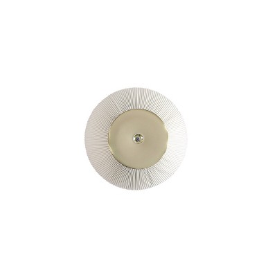 Anderson Cream Leatherette End Tables with Gold Base, Set of 2