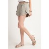 Slickblue Lightweight Women's High Rise Waist Shorts with Tulip Side Design - Dried Rose/Faded Sage, Size S-L - 3 of 4