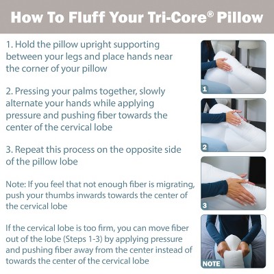 Mid-Size White Hypoallergenic Orthopedic Cervical Pillow