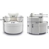 CAVINAS Teddy Accent Chair with Back Cushion,Modern Swivel Chairs with Storage Space for Bedroom,Reading Room - 3 of 4