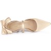 Allegra K Women's Satin Upper Pointed Toe Bow Decor Stiletto Heels Pumps - 4 of 4