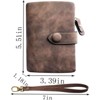 Clotth Womens Small Bifold PU Leather Wallet with RFID Blocking, Large Capacity & Wrist Strap | Easy to Use for Everyday Carry, Travel - 3 of 4