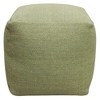Moti Remi Pouf in Handwoven Contemporary Sage Green Wool - 2 of 4