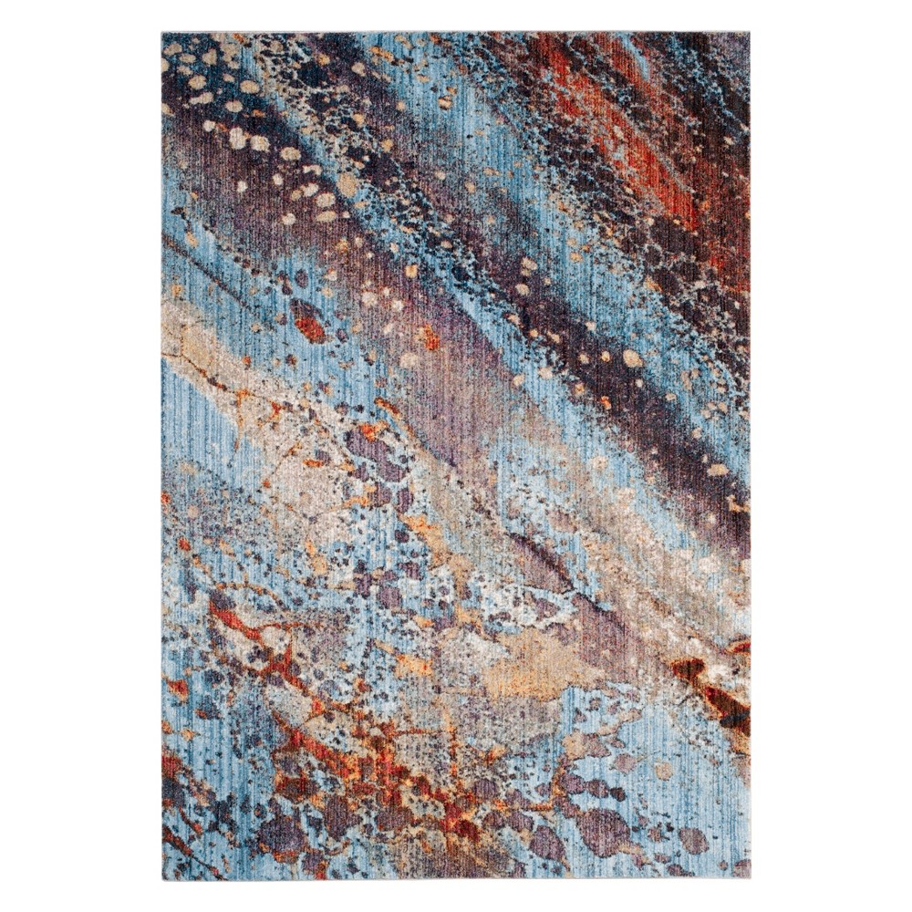 9'x12' Virgie Marble Area Rug Red/Multi - Safavieh