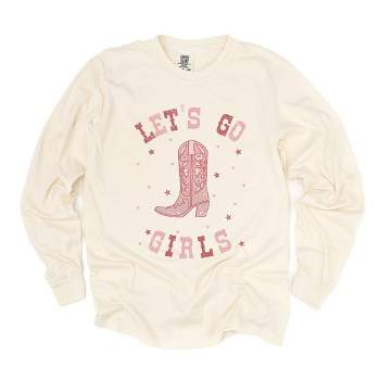 Simply Sage Market Women's Let's Go Girls Boot Long Sleeve Garment Dyed Tee