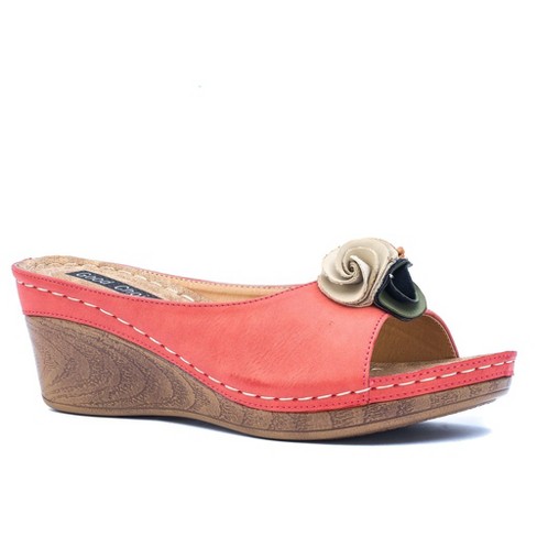 Coral on sale wedge heels