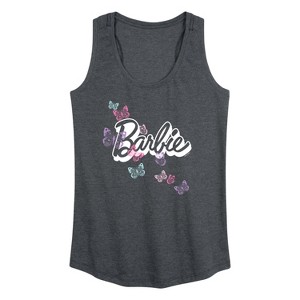 Women's - Barbie - Butterlfies Flutter Graphic Racerback Tank - 1 of 4