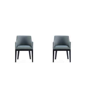 Set of 2 Gansevoort Modern Faux Leather Dining Armchairs - Manhattan Comfort
