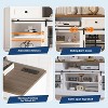 Farmhouse TV Stand for 75" TV, 66" Media Console with 2 Drawers, Power Outlets, Barn Doors & Adjustable Shelves - 3 of 4