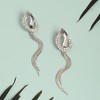 SOHI Women's Crystal Silver Party Drop Earrings - 2 of 4