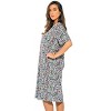Just Love Womens Nightgown - Short Sleeve Henley Oversized Sleepwear Gown - 2 of 3