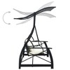 vidaXL Outdoor Swing Bench with Canopy Anthracite - 3 of 4
