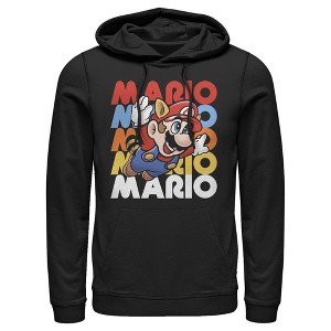 Men's Nintendo Flying Raccoon Mario Pull Over Hoodie - 1 of 3