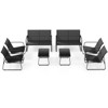 Tangkula 8 PCS Outdoor Furniture Set w/ Tempered Glass & Coffee Table Chair Loveseat Patio - 2 of 4