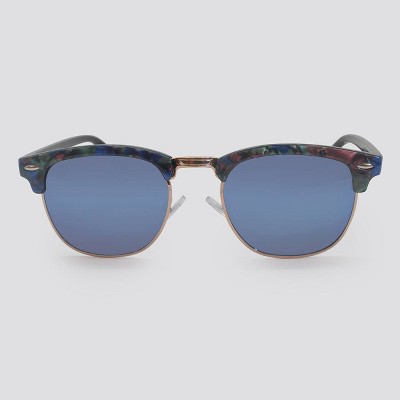 Women's Retro Plastic Metal Combo Silhouette Square Sunglasses - Wild Fable™