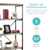 Best Choice Products 5-Tier Rustic Industrial Bookshelf Display Décor Accent w/ Metal Frame, Wood Shelves - 4 of 4