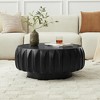 Saman Wood Sculptural Round Coffee Table - 2 of 4