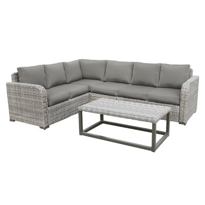 Forsyth 5pc Outdoor Sectional - Gray - Leisure Made