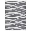Machine Washable Area Rug Modern Non Slip Rug Foldable Stain Resistant Low Pile Wave Distressed Design Indoor Carpet for Bedroom Office Nursery - 4 of 4