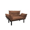 CAVINAS Loveseat Sofa with Sleek Metal Legs, Upholstered 2-Seater Sofa, Modern Futon Couch for Small Apartments, Bedrooms, Cozy Living Rooms - 3 of 4