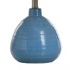 Cameron Ceramic Jug Lamp Seaside Storm Blue Finish - StyleCraft: Nautical Accent, Beige Linen Shade - image 4 of 4