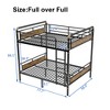 Industrial Metal Bunk Bed with Ladder and Safety Guardrails,Detachable Heavy Duty Bunkbeds for Teens Adults,Space Saving Design,No Box Spring Needed - 4 of 4