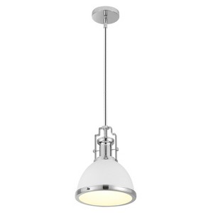 JONATHAN Y Homer Modern Industrial Iron LED Dome Pendant - 1 of 4