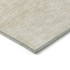 Beige And Khaki Abstract Washable Indoor Outdoor Area Rug - 4 of 4