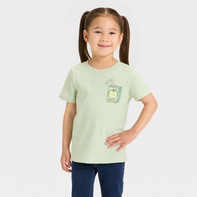 Toddler Girls' Apple Juice Graphic T-Shirt - Cat & Jack™ Sage Green