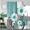 LunaLulinlk Green Gray Farmhouse Shower Curtain - 2 of 4