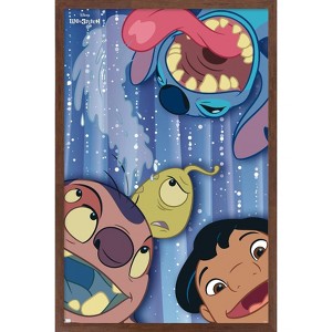 Trends International Disney Lilo and Stitch - Photobooth Faces Framed Wall Poster Prints - 1 of 4
