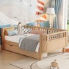 Twin Size Wood Platform Bed with Rails and Drawers for Girls and Boys Bedroom - 2 of 4