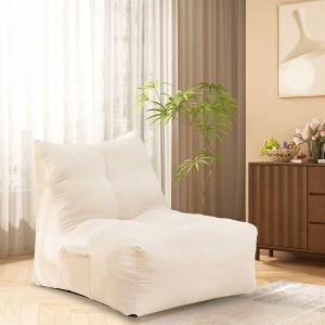 NicBex Suede Fabric Bean Bag Chair with High-Density Memory Foam,Cozy Lazy Sofa Chair,Modern Lounge Chair for Living Room - 1 of 4